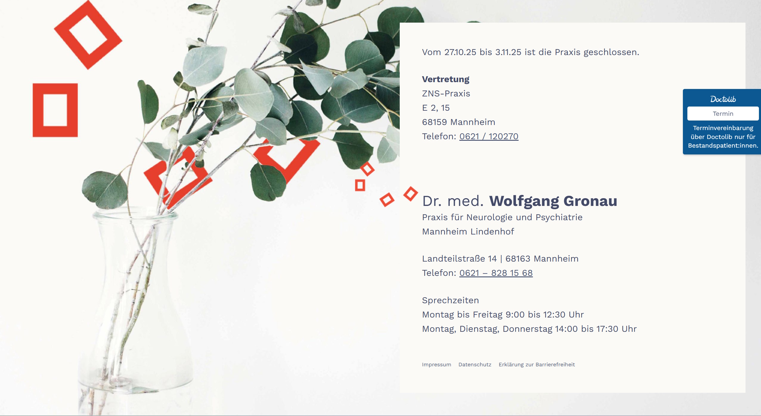 Dr Med Wolfgang Gronau Praxis Für Neurologie Und Psychiatrie Fotos